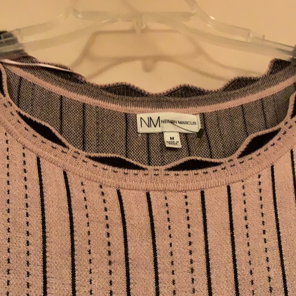 NEIMAN MARCUS PINK WITH BLACK KNIT DRESS SZ M - Picture 9 of 16